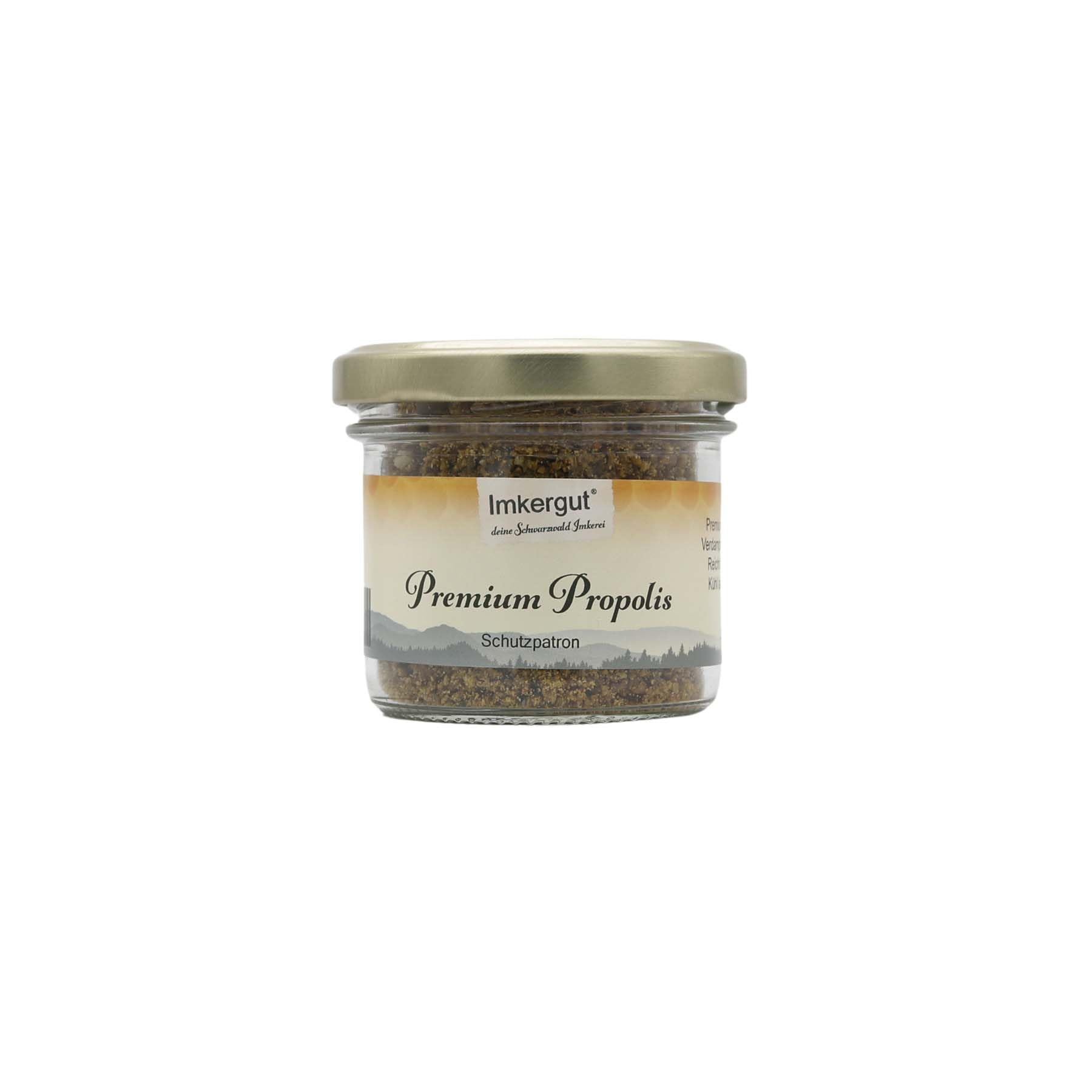 Imkergut Premium Rohpropolis | naturbelassene Propolis in bester Imker-Qualität | Schwarzwald Imkerei | 50 g Glas