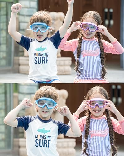 Image of Swim Goggles for Kids 6-12, Wide View Anti-Fog UV Protection No Leaking,Boys Girls Youth Swimming Goggles