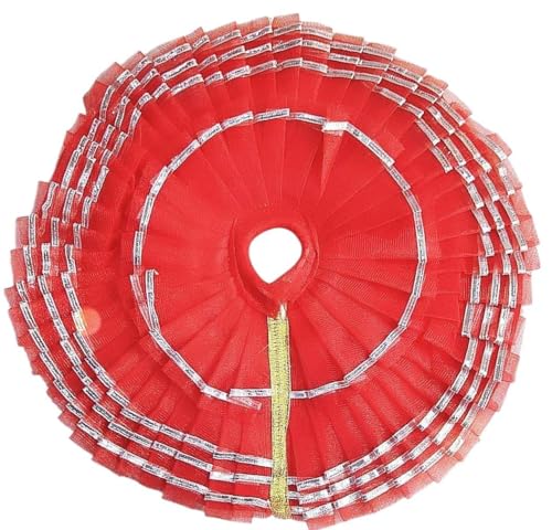 Image of Partish Laddu Gopal Frill Poshak Size 4 l Ladoo Gopal Dress l Bal Gopal l Kanha Ji Thakur Ji Net Dress (Pack of 2, Red & White)