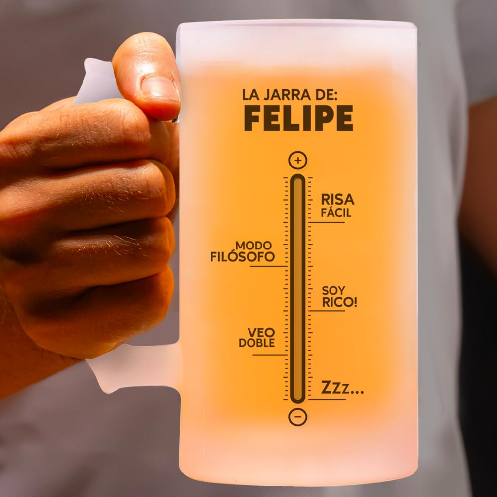 Transparent Gift Jarra de Cerveza Personalizada Día del Padre Nombre Cervezómetro. Jarra Cerveza Personalizada. Regalos Originales para Hombre. Regalos para Padres. Regalo Cumpleaños. Regalos Hombre