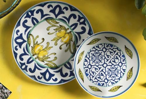 Excelsa Amalfi Set mit 6 Pizzatellern, Porzellan