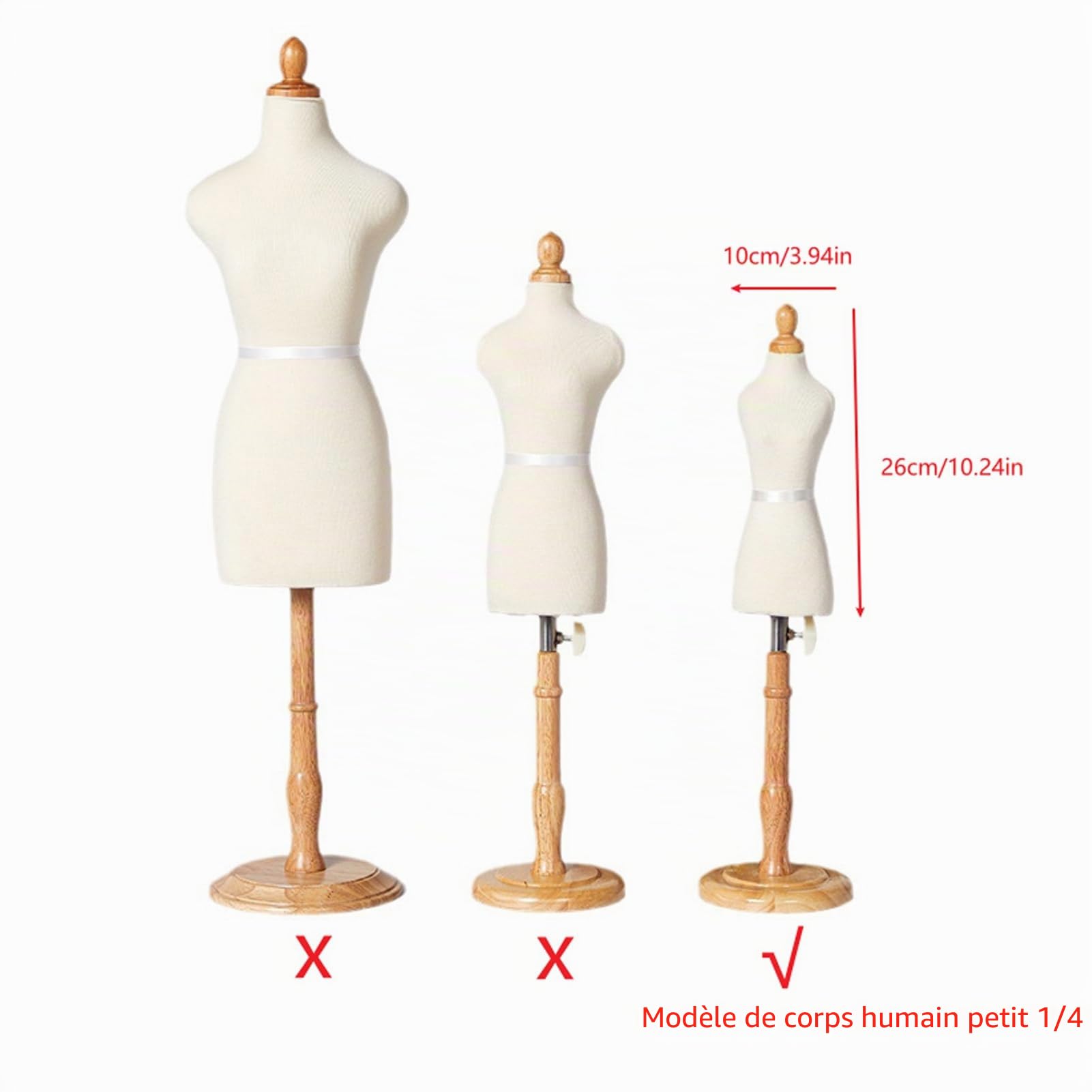 Mannequin Couture Torse, Professional Pinnable Tailor Dressmaker Dummy Pattern Femmes Formes Féminines pour L'affichage de Vêtements