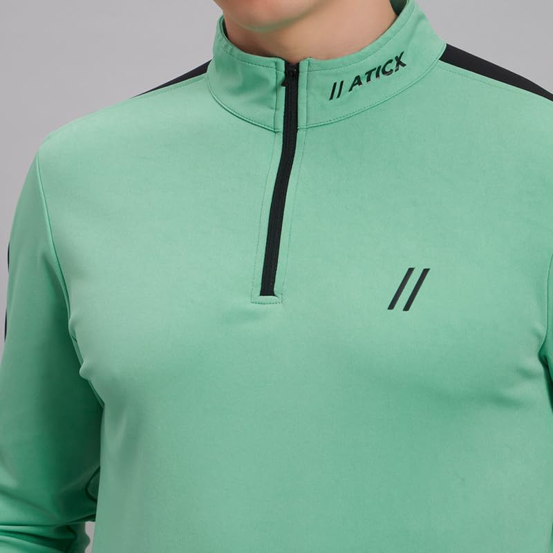 Image of ATICX Polyester Full Sleeve Compression High Turtle Neck Sports Jersey T Shirt for Men - Quick Dry Fit Gym Workout Top for Running, Swimming, Training, Cycling, Football, Badminton