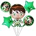 Hilloly Ben 10 Forniture Feste, Festa a Tema di Compleanno, Ben 10 Forniture per Feste di Compleanno Feste a Tema Cartone Animato Set Ben 10 Decorazioni per Feste di Compleanno (10 PCS)