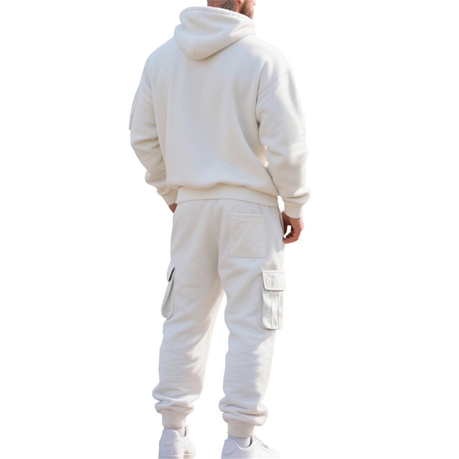 Tuta Uomo Completa Felpa Uomo Con Cappuccio Mezza Zip E Pantaloni Jogging