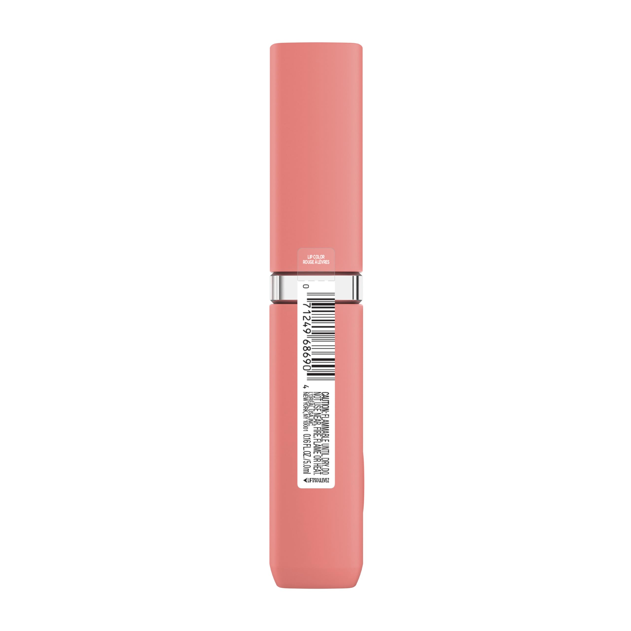 L'Oréal Paris, Unfällible Matte Resistance Nudes Lipgloss, matt, langanhaltend, 16 HR, intensive Farbe mit Hyaluronsäure, Farbton First Kiss 600, 5 ml