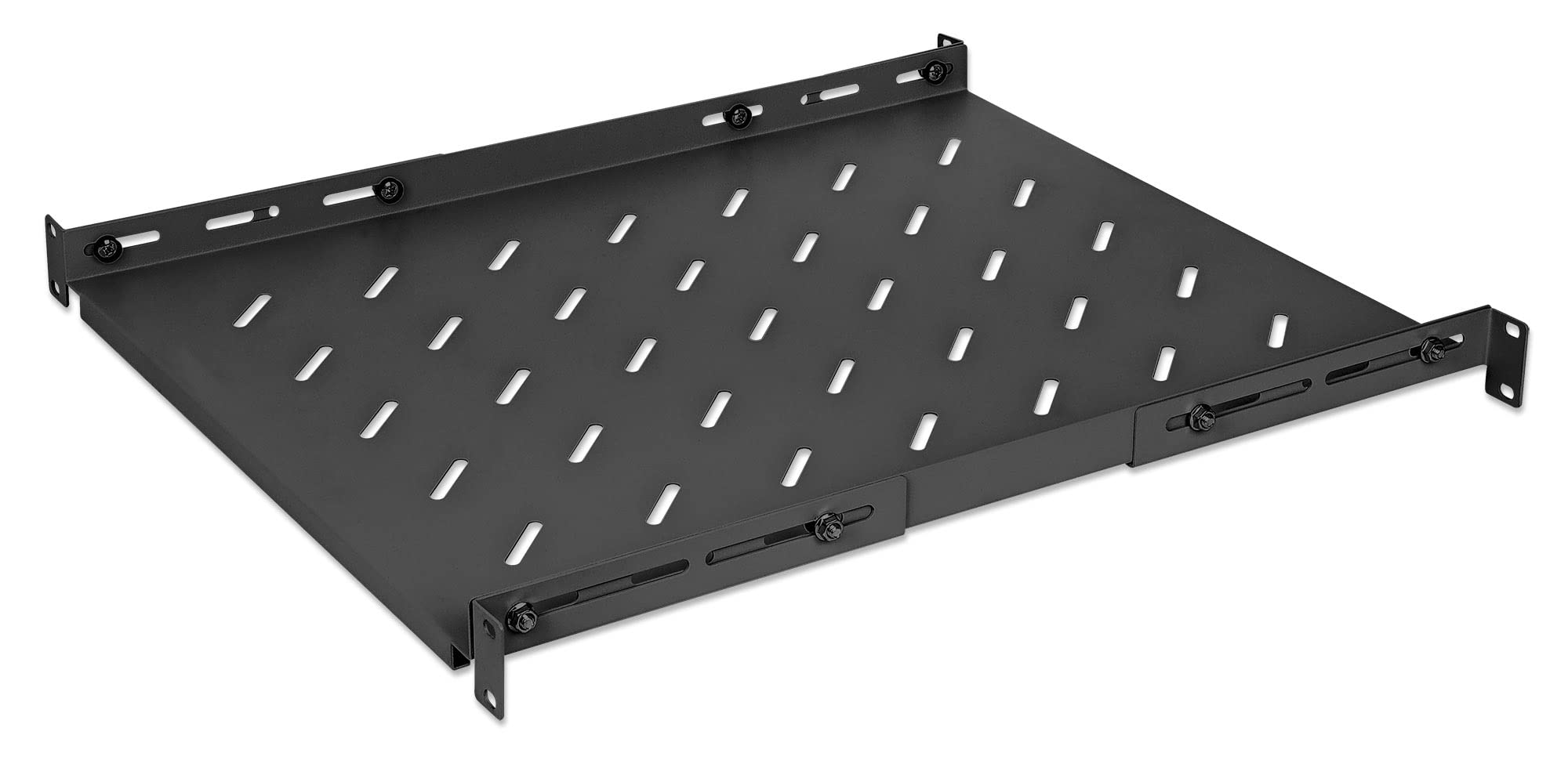 Intellinet 714112 Étagère fixe avec profondeur réglable de 550 à 750 mm 1U noir