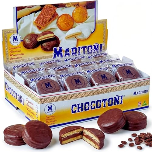 Chocotoñi Pack de 20 Unidades - Martitoñi Cubierta de Chocolate 75 g - Dulce Gourmet de Granada - Bizcocho de Chocolate