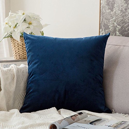 MIULEE Velvet Pillow Covers Decorative Square Pillowcase Soft Solid Cushion Case for Sofa