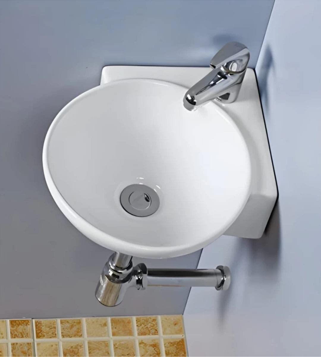 Watero Warrix Resa Corner Basin | Bathroom Corner | Corner Wall Hung Basin (30 * 42 * 13) Cm - Ceramic, White, Glossy (B0C5713PJZ) Amazon Price History, Amazon Price Tracker