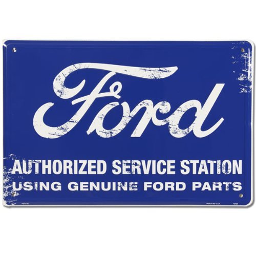 Hangtime Ford Authorized Service Station Metal Nostalgia Sign