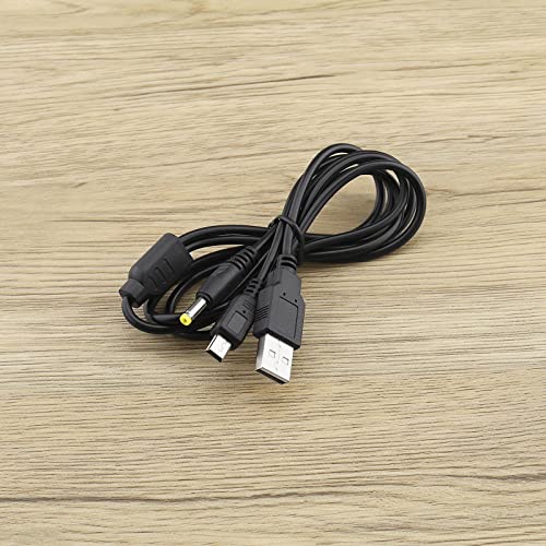 Image of ECSiNG 2PCS 2 in 1 USB Data Charging Cable Charger Compatible with Sony PSP 1000 2000 3000 Console Portable Replacement Data Transfer & Power USB Cable Lead 1.2m