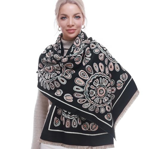 SWAT PANY Scarf for Women Pashmina Blanket Shawls and Wraps Winter Warm Scarves2