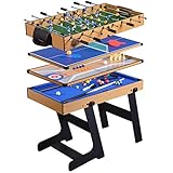 CANNKKL 4-in-1 Sport-Fußballtisch, für Spielturnier für Kinder, Geschenke für Kinder