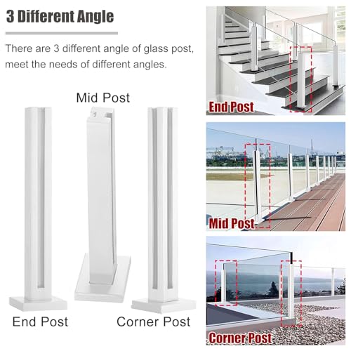 Poteau de garde-corps carré en acier inoxydable de haute qualité pour balcon