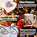 Elewins UV DTF Stickers - 12 Sheets Pink Christmas Bundle UV DTF Cup Wrap for Mugs Glass Coffee, DIY Decals for Tumblers, Waterproof Rub on Transfers for Crafts