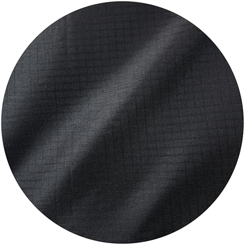 emma kites Black Ripstop Nylon Fabric 40 Denier, Precut Piece 1-Yard: 60'x36', Ultra-Light Airtight Water Resistant Tear Proof, for Kite Flag Stuff Sack Bag Inflatable Windsock Pack Cover