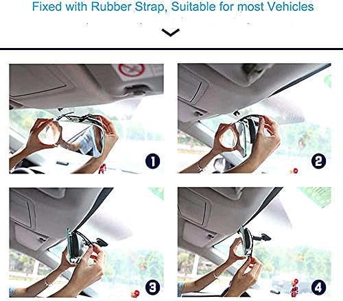 Image of CarFrill Wide Angle Frameless Rear View Mirror - 11.8 inch Wide Angle Panoramic Convex Interior Clip-On Mirror for Cars, SUVs & Trucks - Universal Fit, Blind Spot Reduction, Anti-Glare, Easy Installation