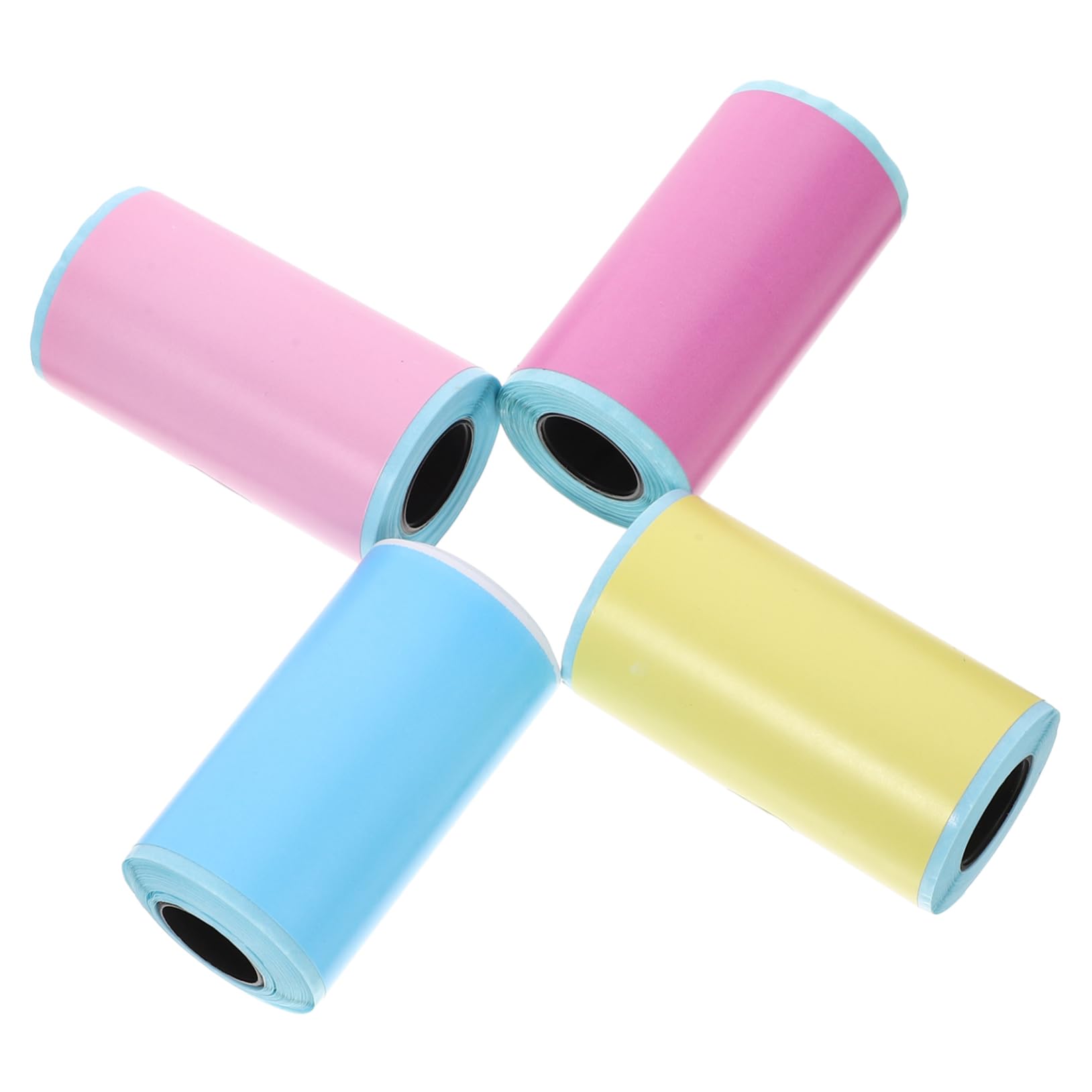 HOMSFOU 3 Set Etichette Termiche Colorate Autoadesive Per Mini Stampanti Giallo Per Organizzazione E Etichettatura Compatibile Con Stampanti Termiche 4 * 3