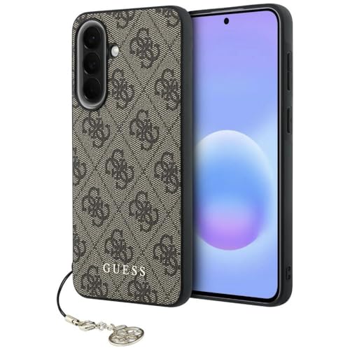 Coque 4G Guess pour Samsung Galaxy A37 marron avec élégantes breloques de luxe