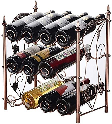 Soporte para 12 botellas de vino de hierro miniatura 1