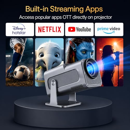 Image of Fire turtle Big Home Theater Projector | Full HD 1080p LED Projector with HDMI, USB, AV, VGA | 200 inch Display Support | Compatible with TV Stick, Laptop, Smartphone (Small Project)
