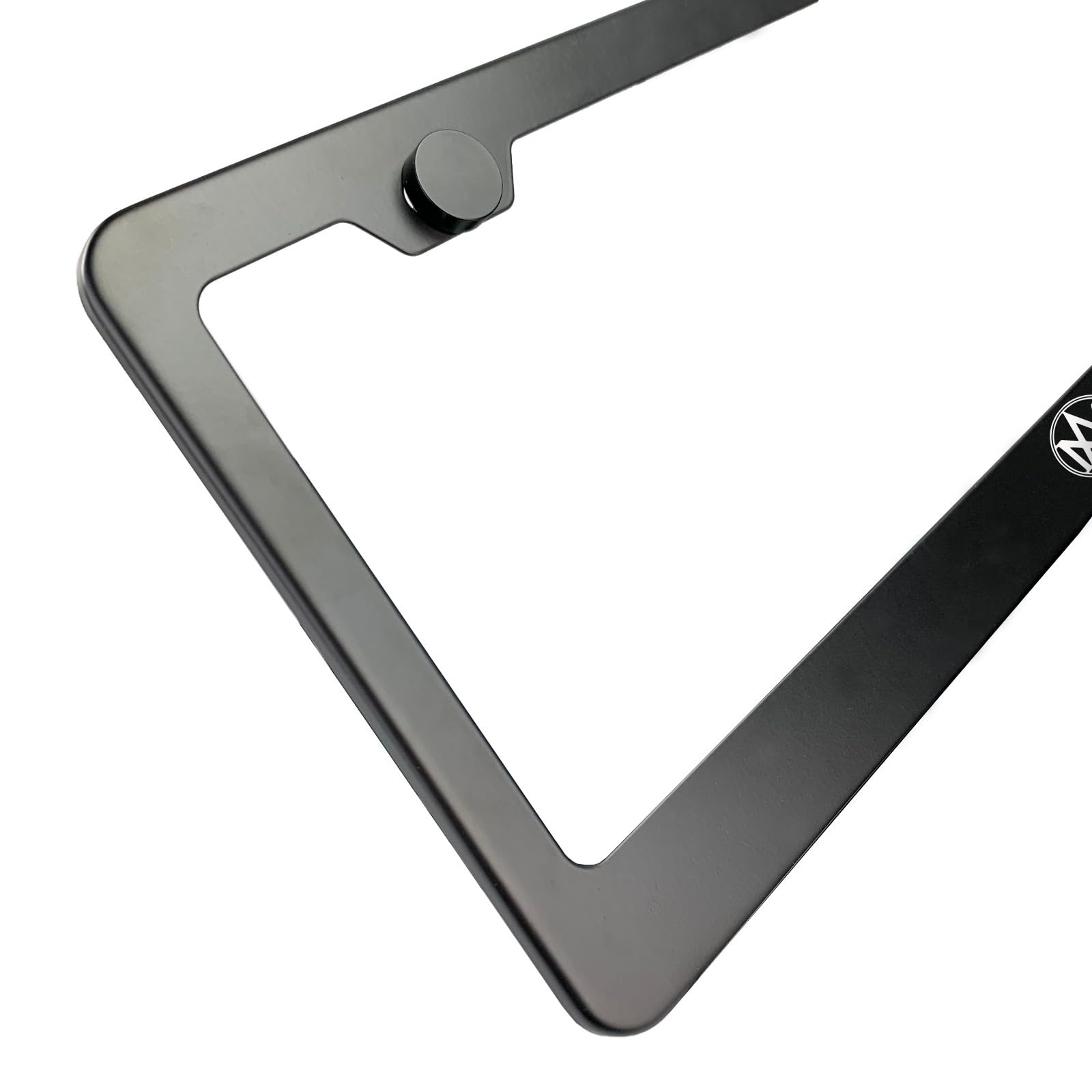 Laser Engraved License Plate Frame - Matte Black Powder Coated Stainless Steel 956893