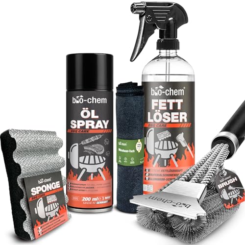 bio-chem Fettlöser Set 5-teilig für Grill & Küche
