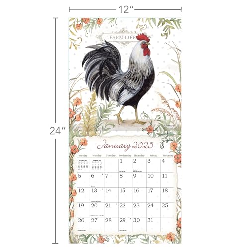 Wsblroosters202512x12wallcalendar25997001691  Urban Country Home Decor Wsbl roosters 2025 12x12 wall calendar 25997001691  urban country home decor