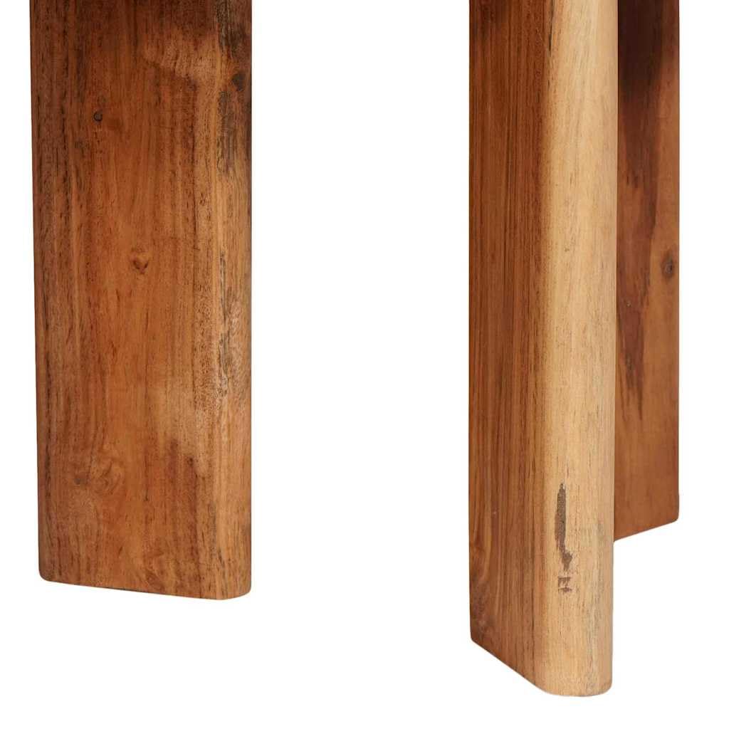 Set di 3 tavolini da caffè Nesting in legno massello di acacia | Set di 3 tavolini in vero legno di acacia per il soggiorno, impilabili in modo flessibile e salvaspazio.