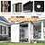 Aoxun 7x5.3 FT Lean to Shed - Metal Storage Garden Shed with Sloped Roof, Lockable Doors & Single Door, Outdoor Bike Shed for Backyard, Patio, Poolside (Brown)