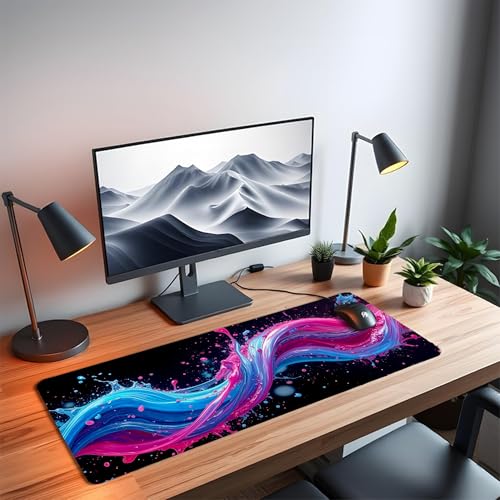Image of XL Extended Gaming Mouse Pad | XXL Large Desk Mat 60x30cm for Laptop & PC | Non-Slip Rubber Base, Waterproof, Durable & Smooth Surface | Office, Gaming & Study, asthetic