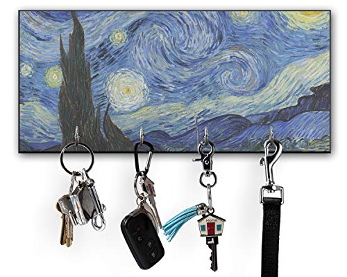 RNK Shops The Starry Night (Van Gogh 1889) Key Hanger w/ 4 Hooks
