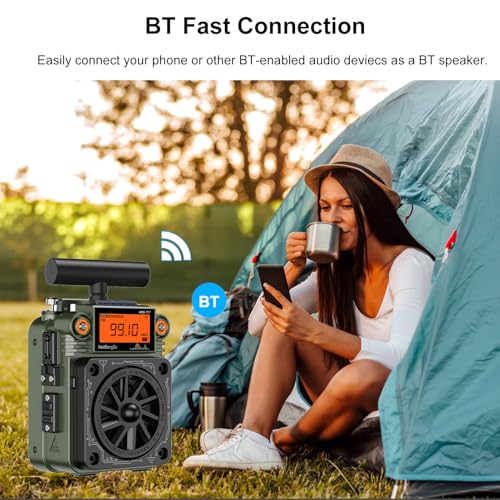 Radio portátil de onda corta Docooler con alarma SOS miniatura 3