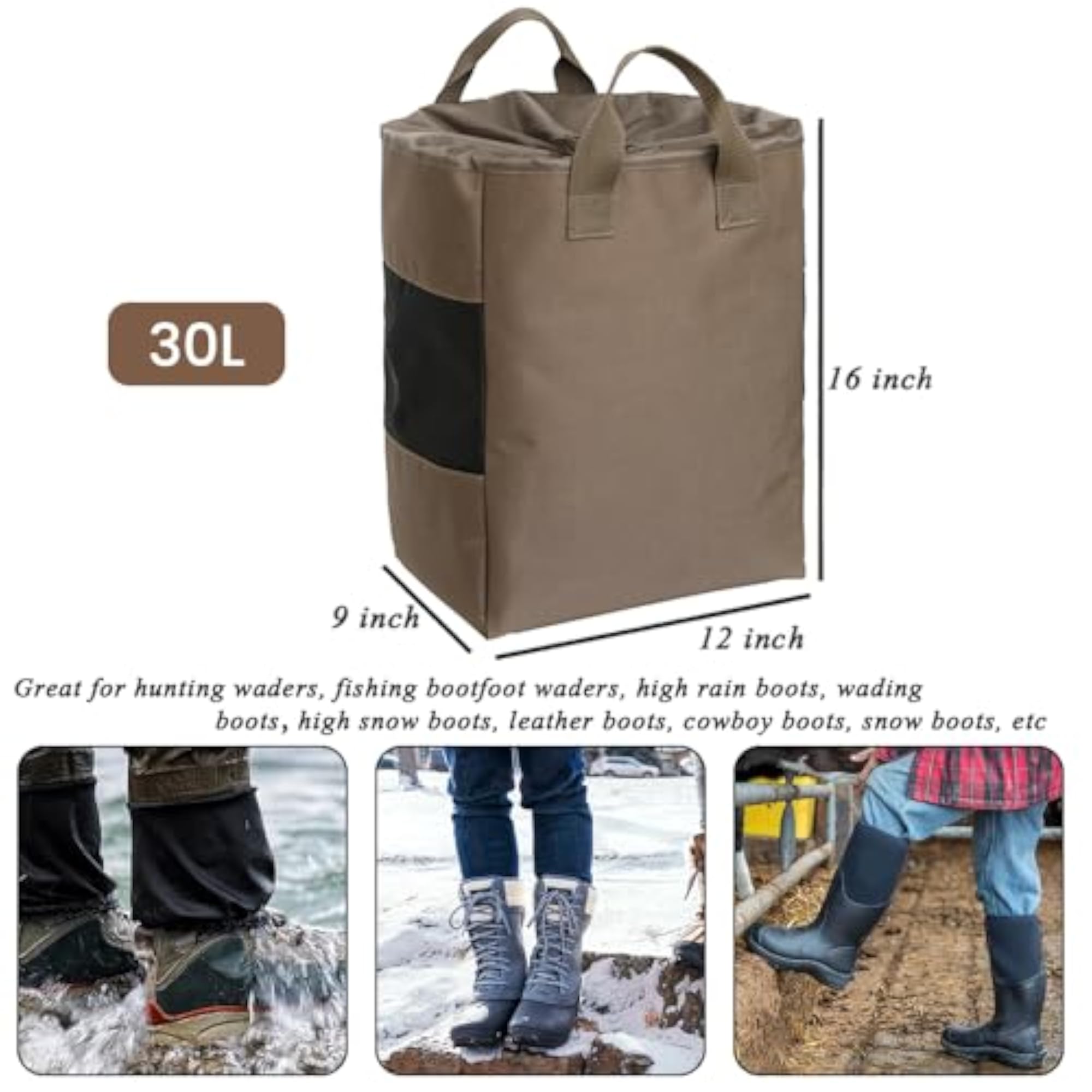 Wader Boot Shoe Bag for Fishing & Hunting