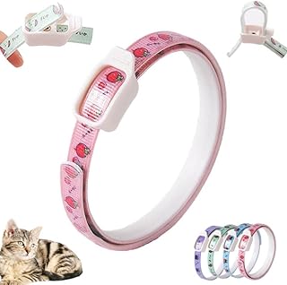Long-term flea and tick protection collar for dogs, natural insect repellent collar, effectively protects against fleas, ticks, mites and parasites (pink, 5 x 5 x 1 cm) product image