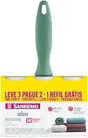 Sanremo - Kit de Rolo Adesivo de 50 Folhas Ultra Adesivas, Com Dois Refis, Linha Oba
