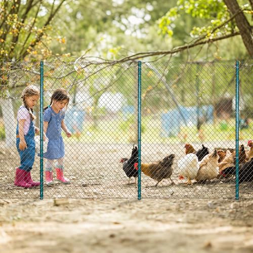 Image of ARIFARO Sturdy Duty Metal Fence Posts 6 Feet,Pack of 10, 3-4-5-6-7 Feet No Digging Garden U Post for Wire Fencing Steel Poles for Yard, Outdoor