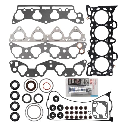 Image of KAX Engine Cylinder Head Gasket Set Compatible with Honda Civic 1992-1995 1.6L, Civic del Sol 1993-1995 1.6L, Head Gasket Kit, OE# HS9915PT, HS5923W, HS13061