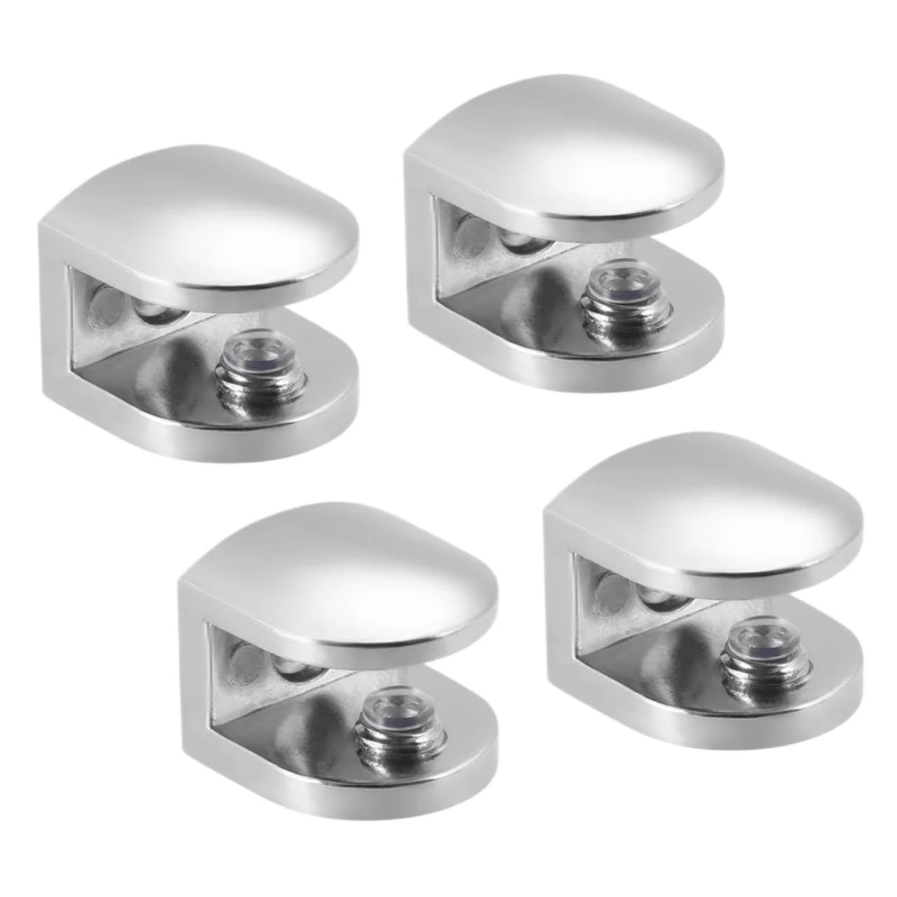 8 Pcs Zinc Alloy Glass Shelf Bracket Clamp Clip Holder Suitable for 8-10mm Thick for Glass