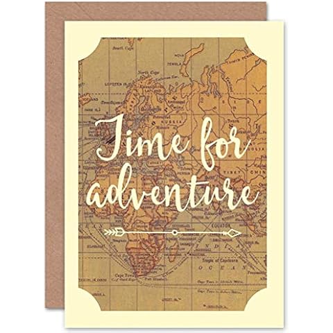 CARD GREETING BON VOYAGE ADVENTURE OLD MAP GIFT CP3021 Cover