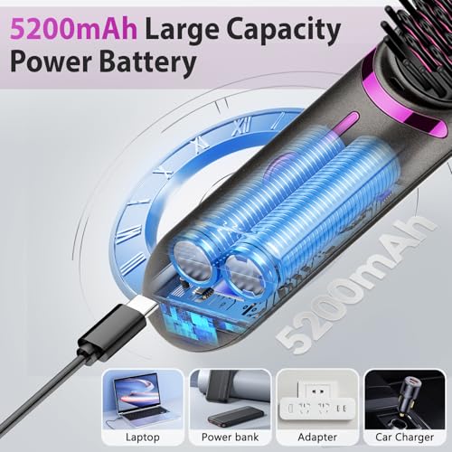 Cepillo alisador 2 en 1 recargable 5200mAh miniatura 5