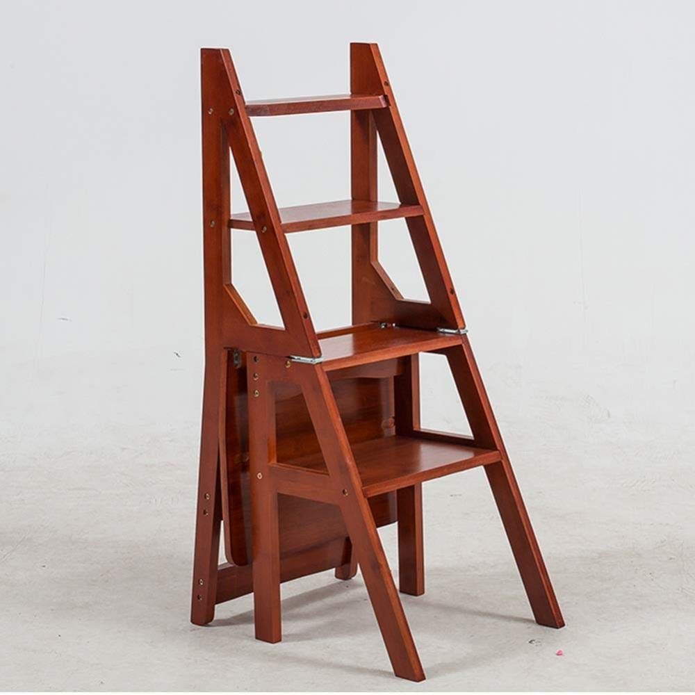 CHEWYNP Taburete con escalones, Taburete con escalones Plegable multifunción, Taburete con escaleras de Utilidad para la Familia en el hogar Taburete con escalones de Madera Taburete con e