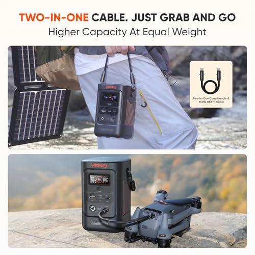 Jackery Explorer 240D Power Bank, 256Wh LiFePO4 Battery Portable Power Station, 200W DC Output, Charging Cable Included,1-Hour Fast Charging, Compact for Outdoor Camping, Travel, Emergencies