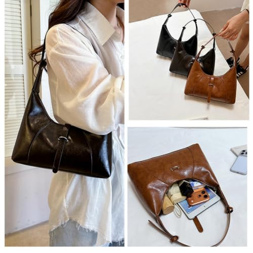 Sac femme sac à main la mode marron format boulette pour un look tendance - 7
