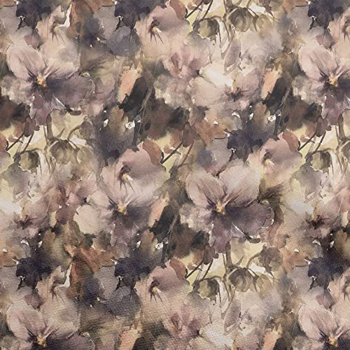 oneOone Viscose Jersey Brown Fabric Abstract Floral Dress Material Fabric Print Fabric By The Yard 60 Inch Wide-30