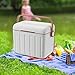 kowaku Insulated Cooler Box Ice Box Personal Portable Cold/Heat Preservation Cooler Container for Household Beach Outdoor Boat, Beige