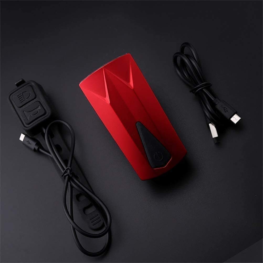 Luces de Bicicletas Recargables USB Frente y Espalda, Luces de Bicicleta de 1200mAh Conjunto de Luces de Gran Angular, fácil de Instalar Luces de Bicicleta, Carretera y montaña Ciclismo Faro de