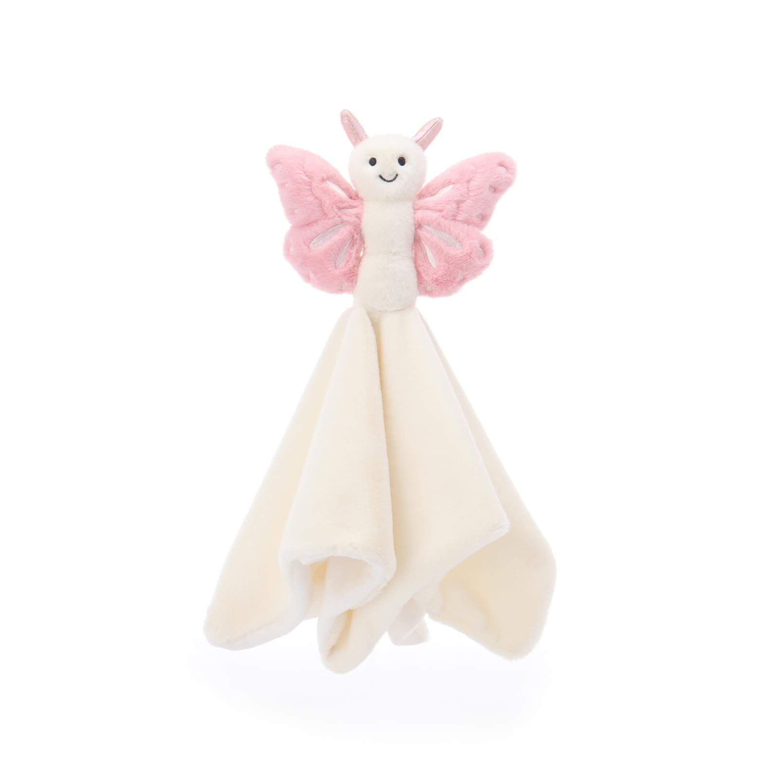 Apricot Lamb Pink Butterfly Cute Comforter Soft Loveys for Baby Boy and Girl Security Blanket for Babies Infant and Toddlers, Pink