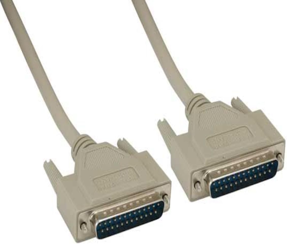 15 ft. IEEE-1284 DB25 Male to Male Parallel Cable - Beige